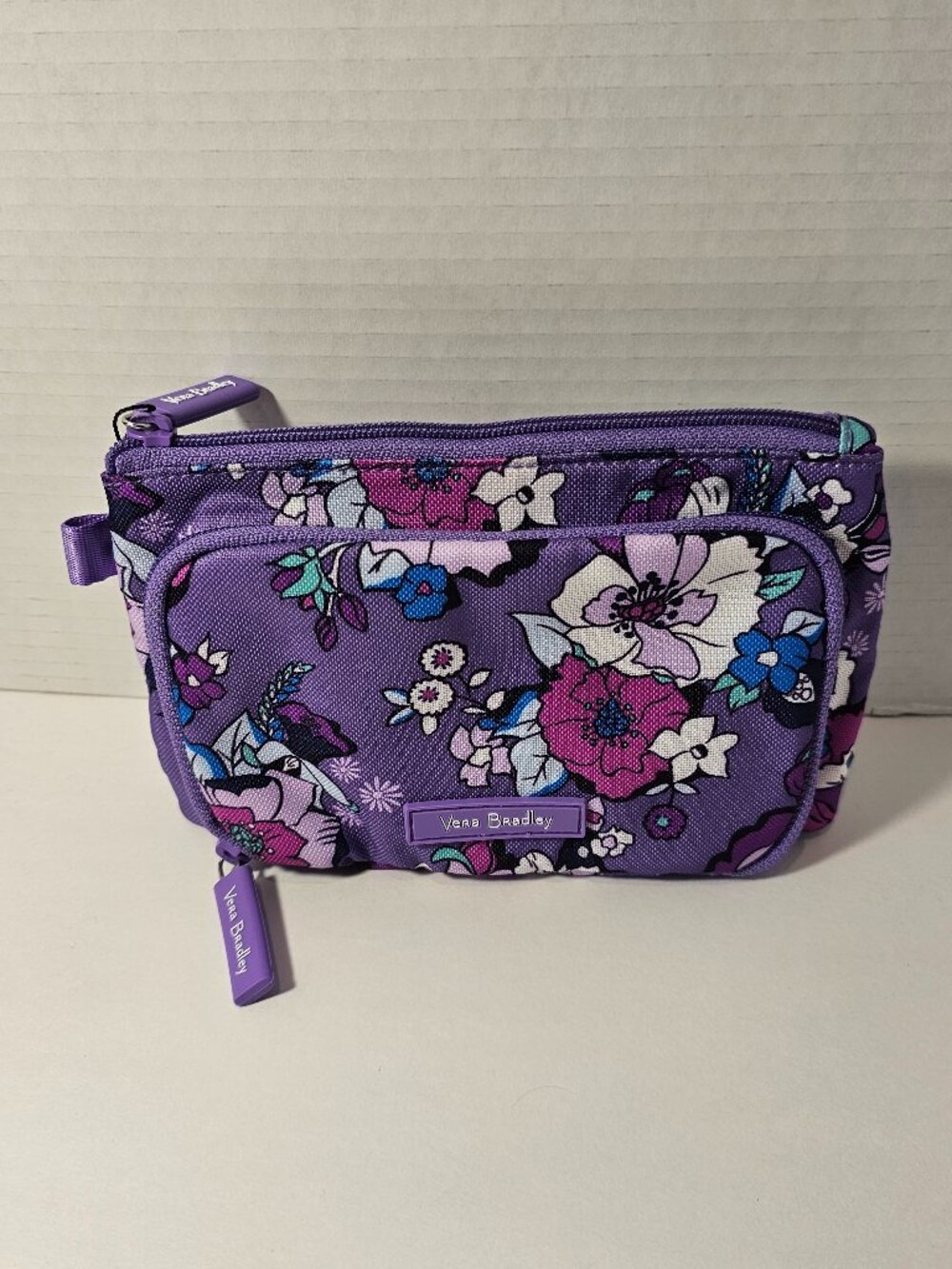 NWT Vera Bradley Lighten Up Compact Organizer Enchanted Garden Cosmetic Bag